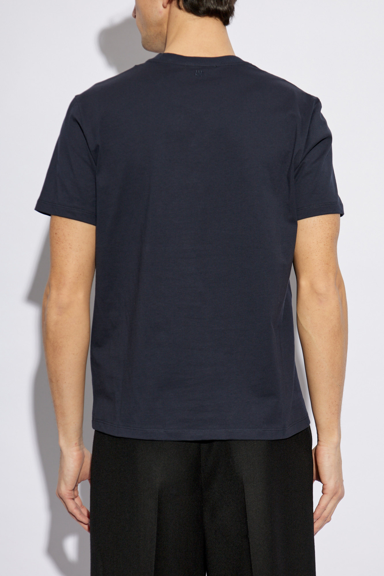 Tシャツ・カットソー AMI ALEXANDRE MATTIUSSI AMI LOGO T-SHIRT AMI Alexandre Mattiussi Embroidered Logo T-Shirt Men's Light